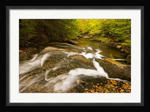 Framed Autumn stream, New Hampshire Print
