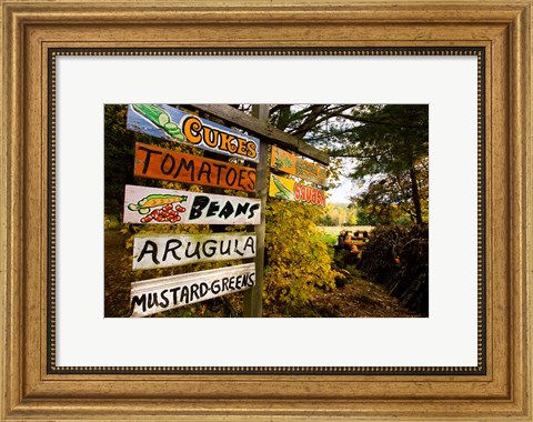 Framed farm stand, Holderness, New Hampshire Print