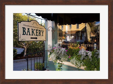 Framed Bakery at Mill Falls Marketplace in Meredith, New Hampshire Print