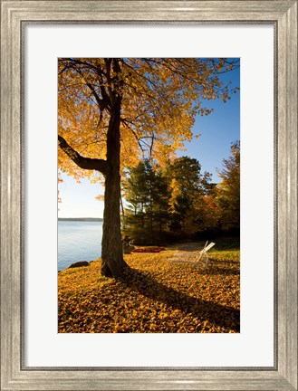 Framed Lodge at Lake Winnipesauke, New Hampshire Print
