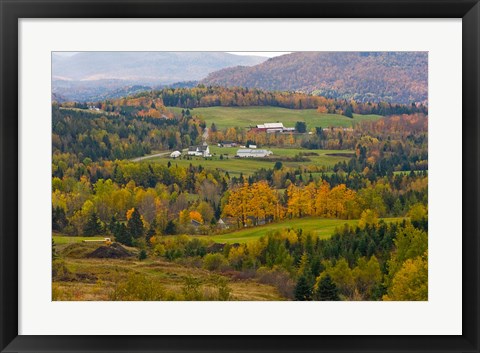 Framed Route 145 in Stewartstown, New Hampshire Print