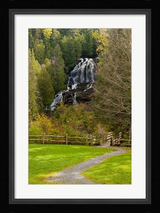 Framed Beaver Brook falls in Colebrook, New Hampshire Print