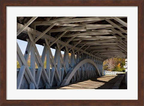 Framed Covered Bridge over the Upper Ammonoosuc River, Groveton, New Hampshire Print
