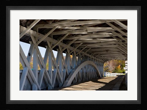 Framed Covered Bridge over the Upper Ammonoosuc River, Groveton, New Hampshire Print