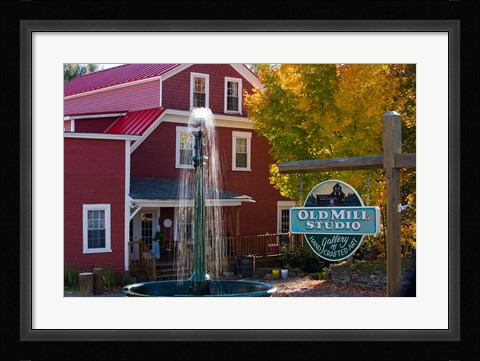 Framed Old Mill Art Gallery in Whitefield, New Hampshire Print