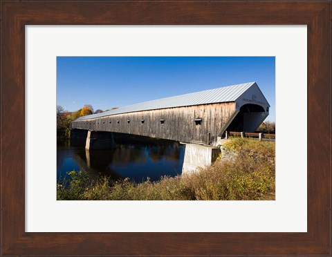 Framed Windsor Cornish Covered Bridge, Connecticut River, New Hampshire Print
