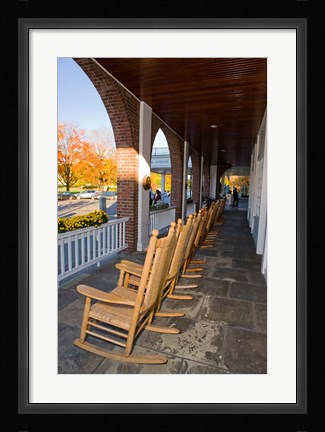 Framed Front Porch of the Hanover Inn, Dartmouth College Green, Hanover, New Hampshire Print