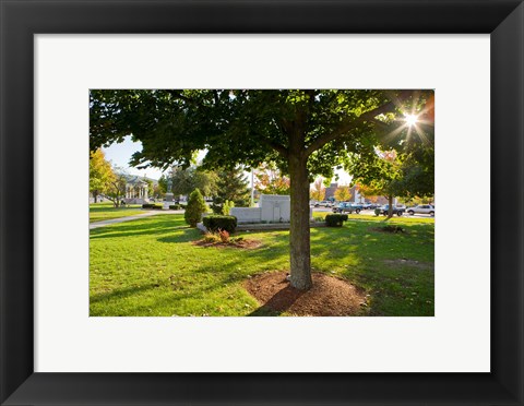 Framed Town Green in Claremont, New Hampshire Print