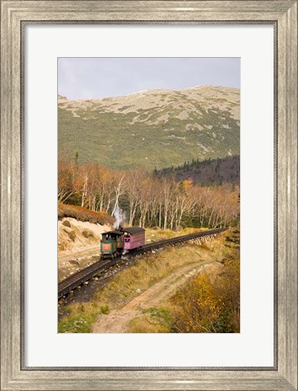 Framed Cog Railroad on Mt Washington, New Hampshire Print