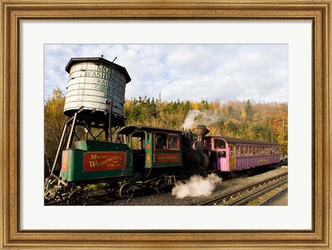 Framed Railroad on Mt Washington in Twin Mountain, New Hampshire Print