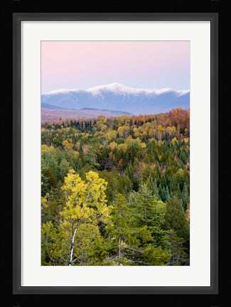Framed Dusk and Mount Washington, White Mountains, Bethlehem, New Hampshire Print