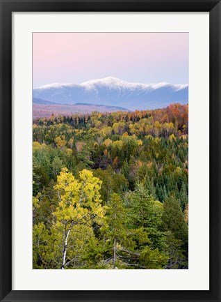 Framed Dusk and Mount Washington, White Mountains, Bethlehem, New Hampshire Print