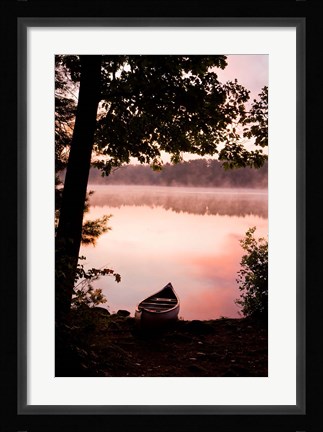 Framed Canoe, Pawtuckaway Lake, New Hampshire Print