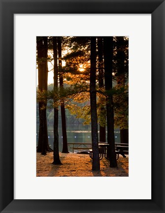 Framed Sunset, Pawtuckaway Lake, New Hampshire Print