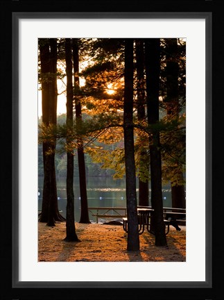 Framed Sunset, Pawtuckaway Lake, New Hampshire Print