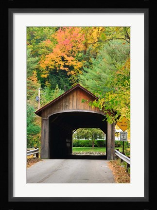 Framed Coombs Covered Bridge, Ashuelot River in Winchester, New Hampshire Print