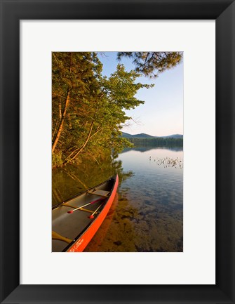 Framed Canoe, White Lake State Park, New Hampshire Print