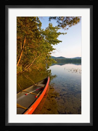 Framed Canoe, White Lake State Park, New Hampshire Print