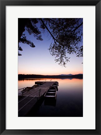 Framed Dock, White Lake State Park, New Hampshire Print