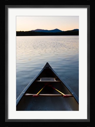 Framed Canoe, White Lake State Park, New Hampshire Print