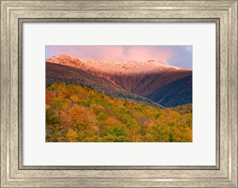 Framed Autumn, Mt Lafayette, New Hampshire Print