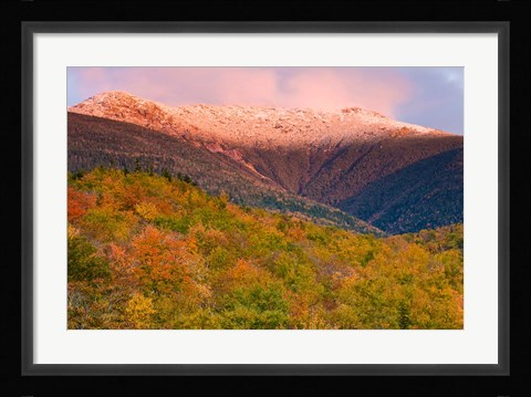 Framed Autumn, Mt Lafayette, New Hampshire Print