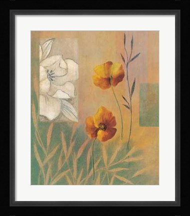 Framed Fleurs et Couleurs I Print