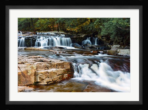 Framed Autumn at Jackson Falls, Jackson, New Hampshire Print