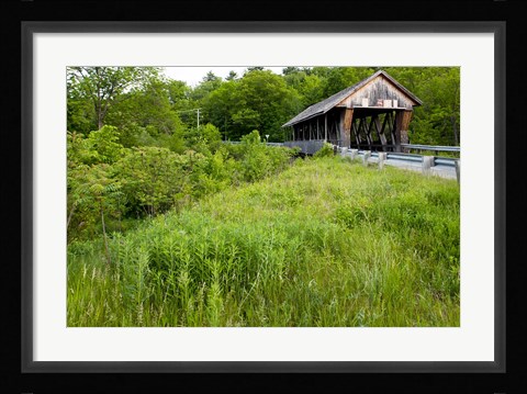 Framed New Hampshire, Lebanon, Packard Hill Covered Bridge Print