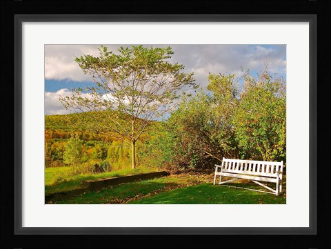 Framed New Hampshire, Sugar Hill, Bench Print
