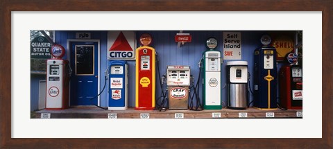 Framed Littleton Historic gas station, New Hampshire Print
