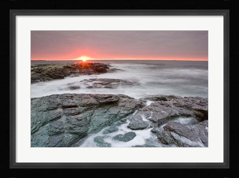 Framed Sunrise near Brenton Point State Park, Newport, Rhode Island Print