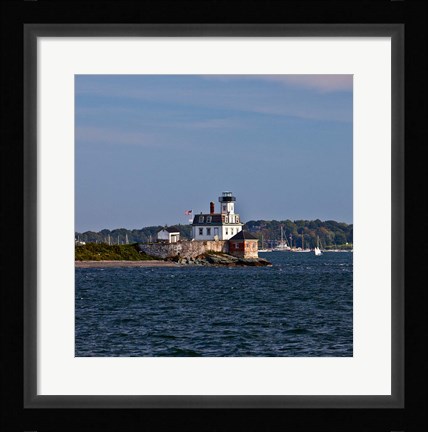 Framed Rose Island Lighthouse, Newport, Rhode Island Print