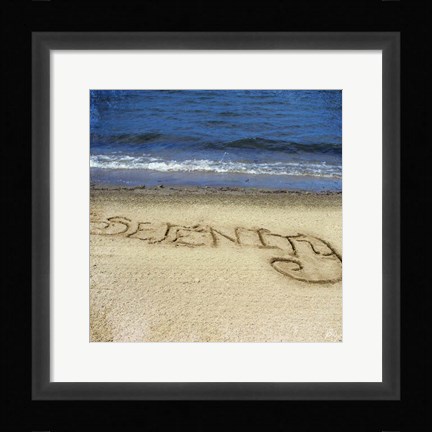 Framed Serenity In The Sand Print