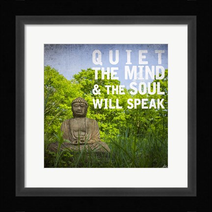 Framed Quiet the Mind Print