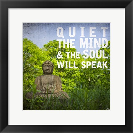 Framed Quiet the Mind Print