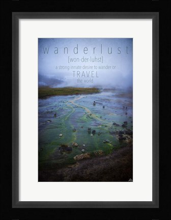 Framed Wanderlust Definition Print