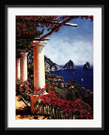 Framed Pergola in Capri Print