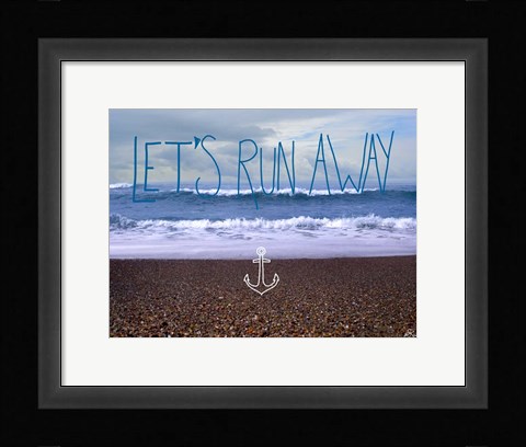 Framed Let's Run Away 2 Print