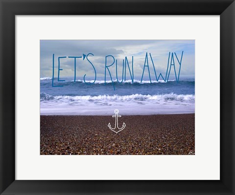Framed Let's Run Away 2 Print