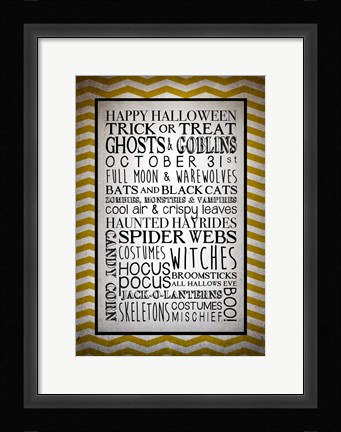 Framed Words of October Print