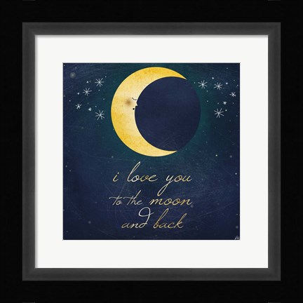 Framed I Love You To The Moon 2 Print