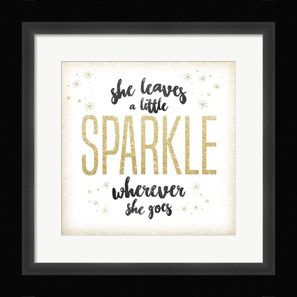 Framed She Leaves a Sparkle 1 Print