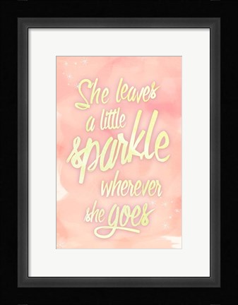 Framed She Leaves a Sparkle 2 Print
