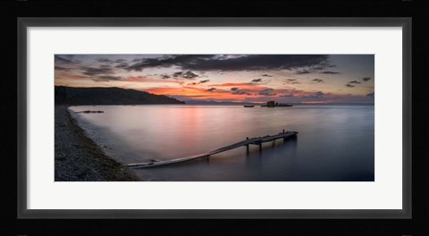 Framed Jetty on a Beach, Copacabana, Lake Titicaca, Bolivia Print