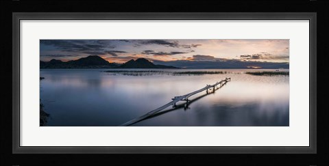 Framed Weathered Jetty, Copacabana, Lake Titicaca, Bolivia Print