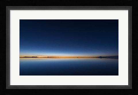 Framed Twilight over the Salar De Uyuni, Altiplano, Bolivia Print