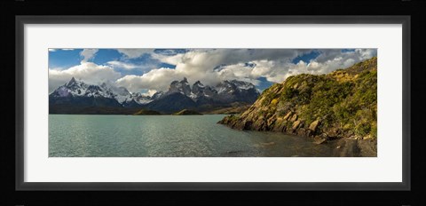 Framed Lake Pehoe, Torres de Paine National Park, Patagonia, Chile Print