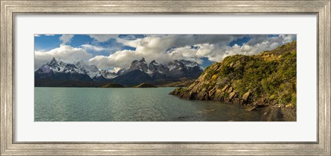 Framed Lake Pehoe, Torres de Paine National Park, Patagonia, Chile Print