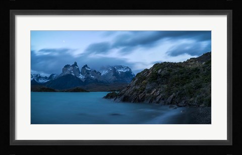 Framed Lake with Mountain, Lake Pehoe, Torres de Paine National Park, Patagonia, Chile Print